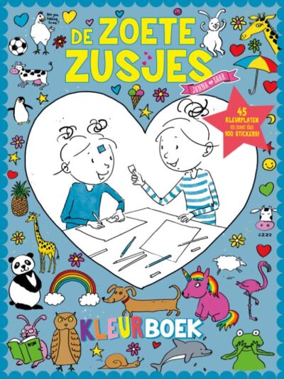 De Zoete Zusjes kleurboek met meer dan 100 stickers - Hanneke de Zoete