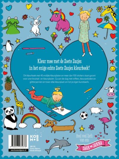 De Zoete Zusjes kleurboek met meer dan 100 stickers - Hanneke de Zoete - Afbeelding 2